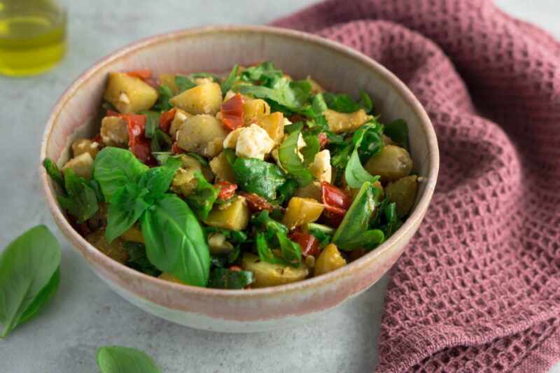 Mediterraner Kartoffelsalat Aus Dem Ofen Histaminarm Glutenfrei Vegan Laktosefrei