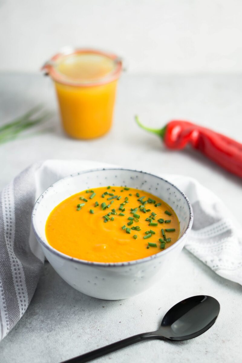 Karotten-Süßkartoffel Suppe mit Kokos / Vegan-Histaminarm-Glutenfrei