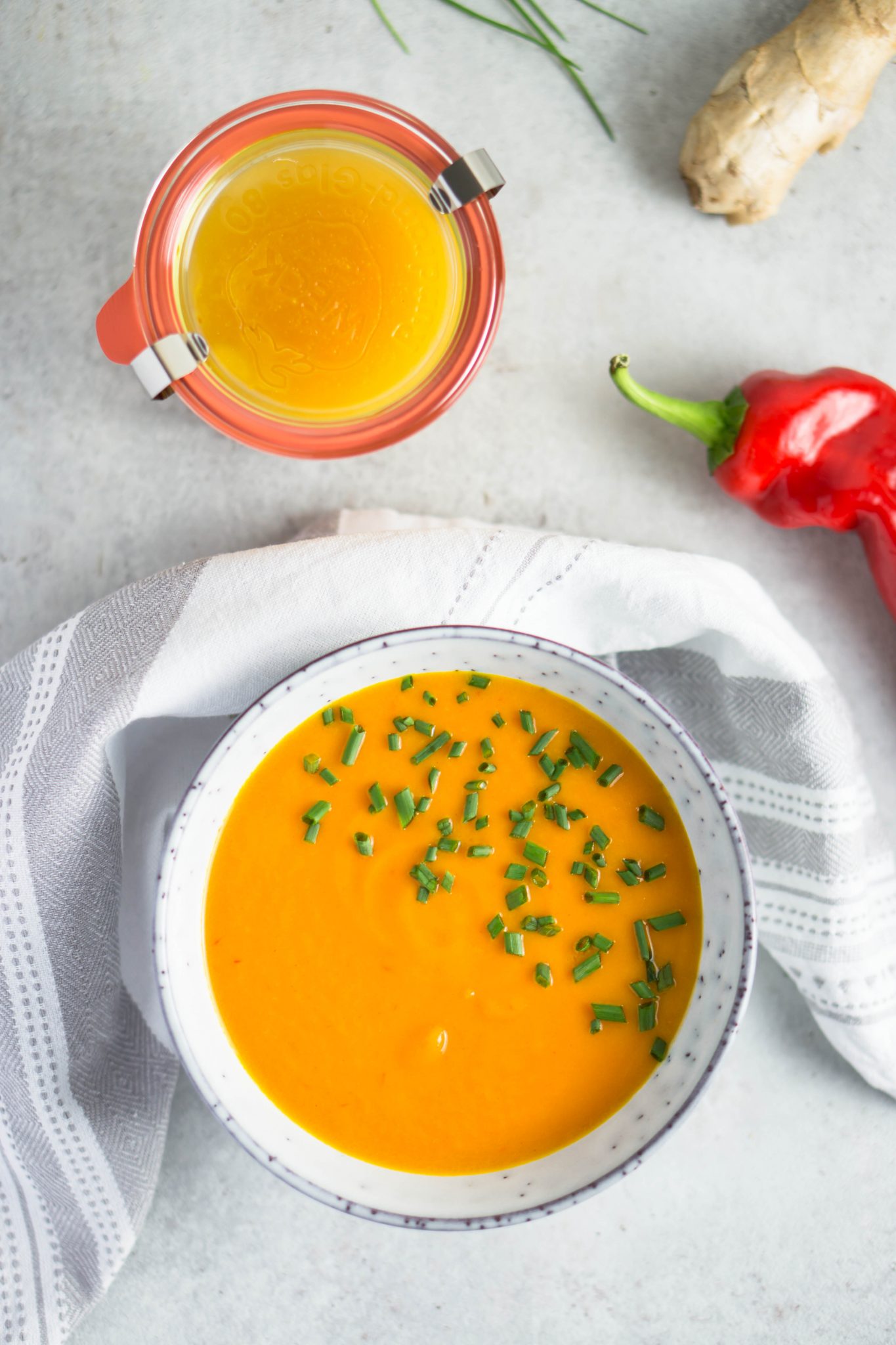 Karotten-Süßkartoffel Suppe mit Kokos / Vegan-Histaminarm-Glutenfrei