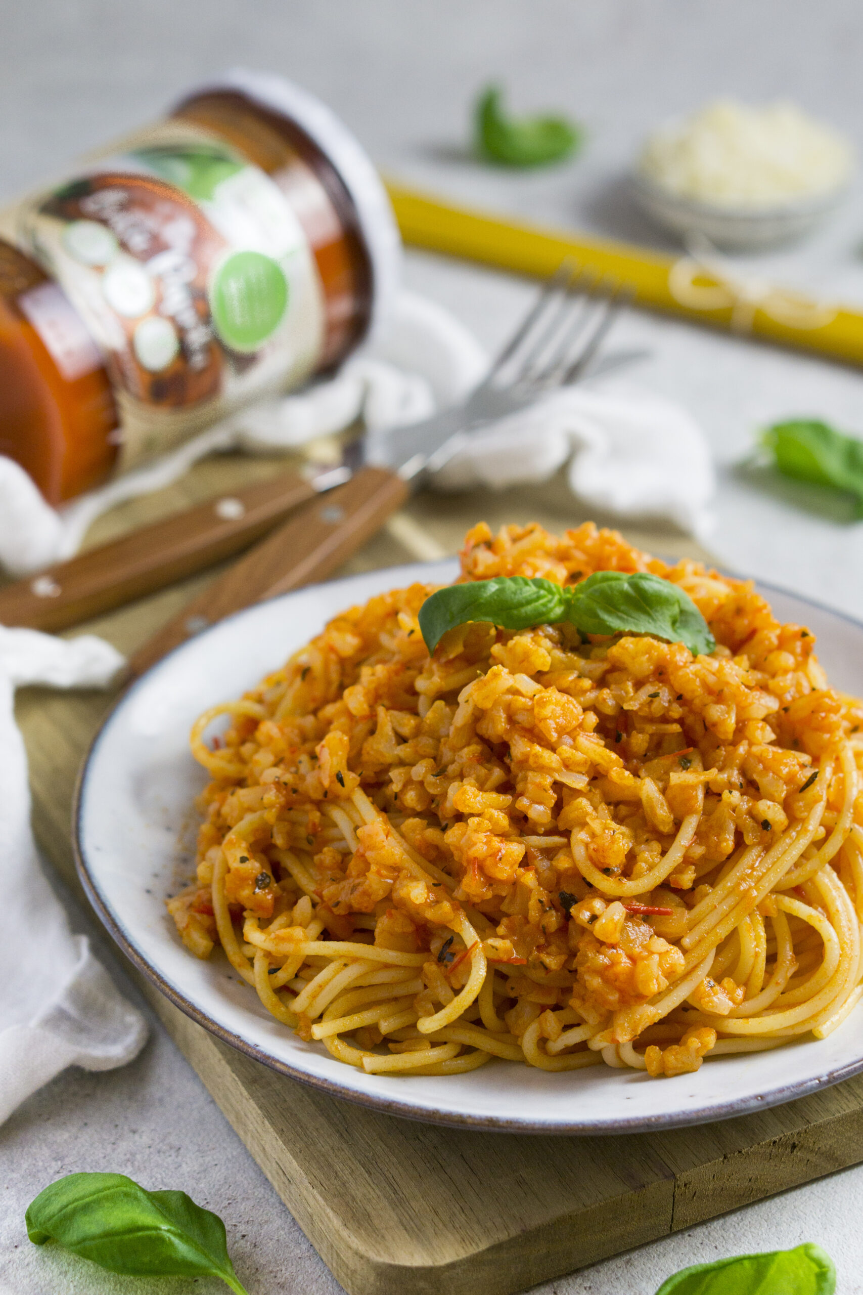 Vegane Bolognese Sauce mit Blumenkohl und Basic Paprika in 15 Minuten Eat Tolerant