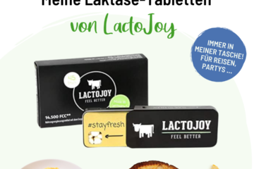 LactoJoy Laktase-Tabletten bei Laktose- und Histaminintoleranz